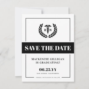 Modern RN Nursing School Afstuderen Save The Date