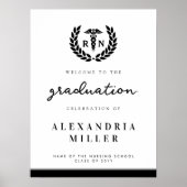 Modern RN Nursing School Afstuderen Welkomstbord Poster (Voorkant)