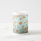Modern Robin's Egg Speckle Personalized Porselein Kop (Voorkant)
