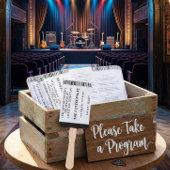 Modern Rock Concert Ticket Wedding Program Handwaaier