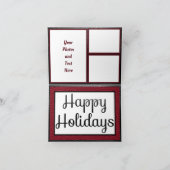 Modern Rockin Rudolph Holiday Kaart halve Kaart (Binnen)