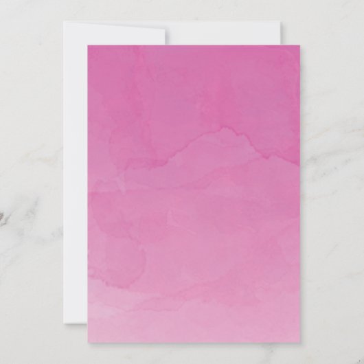 Modern Rocking Horse Meisjes Baby shower Invitatio Kaart (Achterkant)