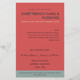 MODERN RODE BLAUWE FOTO-TEMPLATE KLASSEN WERKSHOP FLYER