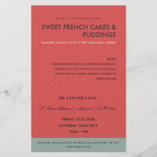 MODERN RODE BLAUWE FOTO-TEMPLATE KLASSEN WERKSHOP FLYER