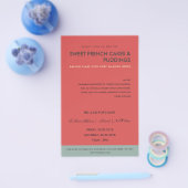 MODERN RODE BLAUWE FOTO-TEMPLATE KLASSEN WERKSHOP FLYER (Enkel)