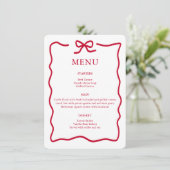 Modern Rode Kerst Menu (Staand voorkant)