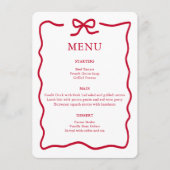 Modern Rode Kerst Menu (Voorkant)