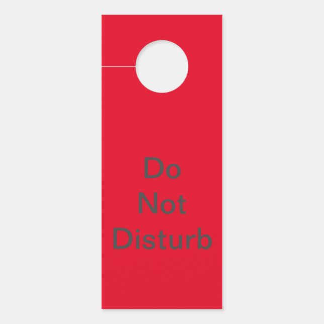 Modern Rode Niet Storen Bord Deurhanger (Voorkant)