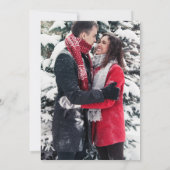 Modern Rode Schrift Foto Prettig Getrouwd Kerstmis Kaart (Achterkant)