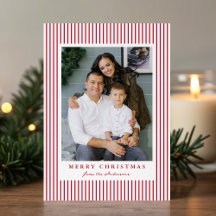 Modern Rode Strepen Prettig Kerst 2 Foto