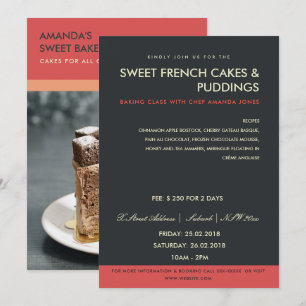 MODERN RODE ZWARTE FOTO WORKSHOP INVITE SJABLOON KAART