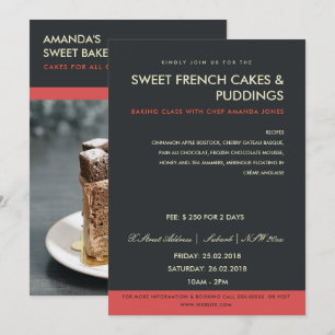 MODERN RODE ZWARTE FOTO WORKSHOP INVITE SJABLOON KAART