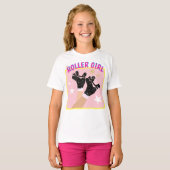 Modern Roller Girl Skater Derby Skating Gift T-shirt (Voorkant volledig)