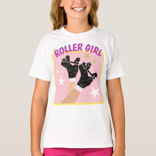 Modern Roller Girl Skater Derby Skating Gift T-shirt (Voorkant)