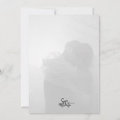 Modern Romantic Black and White Photo Wedding  Kaart (Achterkant)