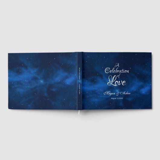 Modern Romantic Blue Universe Gastenboek (Volledig)