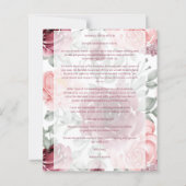 Modern Romantic Classic Floral Pink Shades Foto (Achterkant)
