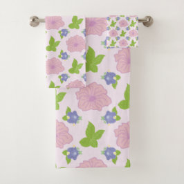 Modern Romantic Colorful Floral Pattern Bath Towe Bad Handdoek