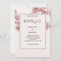 Modern Romantic Floral Wedding Invitation