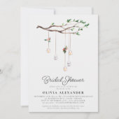 Modern Romantic Flowers Lights Vrijgezellenfeest Kaart (Voorkant)