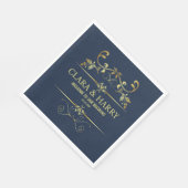 Modern romantic gold calligraphy wedding servet (Hoek)