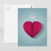 Modern Romantic Heart Love Briefkaart (Voorkant / Achterkant)