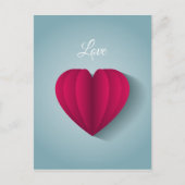 Modern Romantic Heart Love Briefkaart (Voorkant)