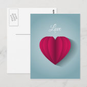 Modern Romantic Heart Love Briefkaart (Voorkant / Achterkant)