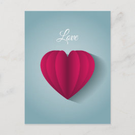 Modern Romantic Heart Love Briefkaart