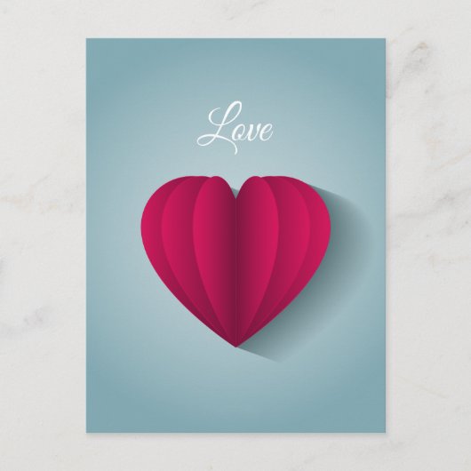 Modern Romantic Heart Love Briefkaart (Voorkant)
