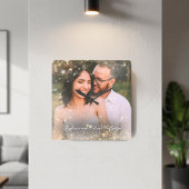 Modern Romantic Love Keepsake Trust Magic Wedding  Vierkante Klok