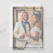  Modern Romantic Minimalist Full Photo Wedding  Kaart (Voorkant)