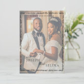  Modern Romantic Minimalist Full Photo Wedding  Kaart (Staand voorkant)
