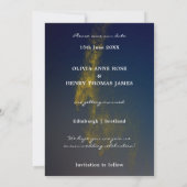 Modern Romantic Moon Couple Silhouette Save The Date (Achterkant)