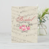 Modern Romantic Muzieknoten vrijgezellenfeest Kaart (Staand voorkant)