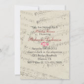 Modern Romantic Muzieknoten vrijgezellenfeest Kaart (Achterkant)