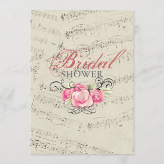 Modern Romantic Muzieknoten vrijgezellenfeest Kaart