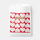 Modern Romantic Red & Roze Hearts Patroon Bedankzakje (Voorkant)