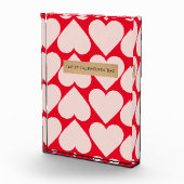 Modern Romantic Red & Roze Hearts Patroon Fotoblokken (Rechts)