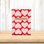Modern Romantic Red & Roze Hearts Patroon Fotoblokken<br><div class="desc">Modern Romantic Red & Roze Hearts Patroon</div>