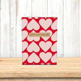 Modern Romantic Red & Roze Hearts Patroon Fotoblokken