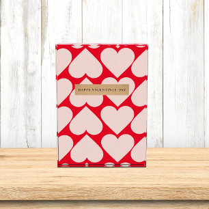 Modern Romantic Red & Roze Hearts Patroon Fotoblokken