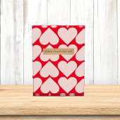 Modern Romantic Red & Roze Hearts Patroon Fotoblokken