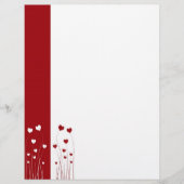Modern Romantic Red White Love Hearts (Voorkant)