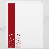 Modern Romantic Red White Love Hearts (Voorkant / Achterkant)