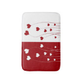 Modern Romantic Red White Love Hearts Badmat (Voorkant Verticaal)