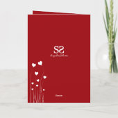 Modern Romantic Red White Love Hearts Card Kaart (Achterkant)