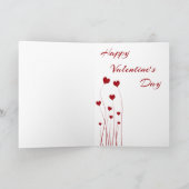 Modern Romantic Red White Love Hearts Feestdagen Kaart (Binnen)