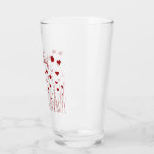 Modern Romantic Red White Love Hearts Glas (Links)