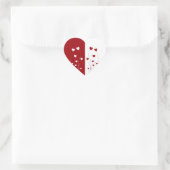 Modern Romantic Red White Love Hearts Hart Sticker (Tas)